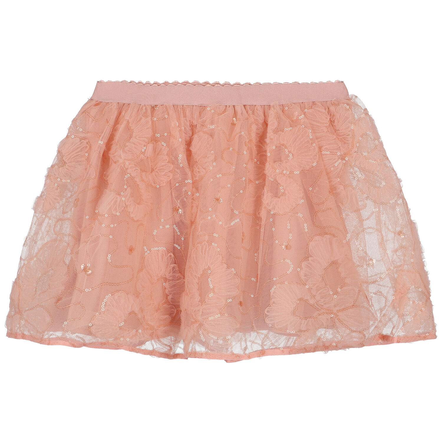 Girls Pink Tulle Skirt, 4, hi-res